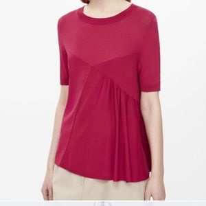 COS knit top in fuschia